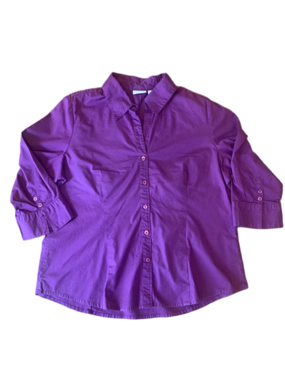 Kim Roger’s Top Xl Purple Button Down